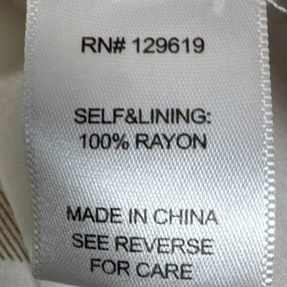 Allie Rose Rayon Pants Set Crop Top Loose Flowy Fit Tan White Stripe Size S - Picture 10 of 11